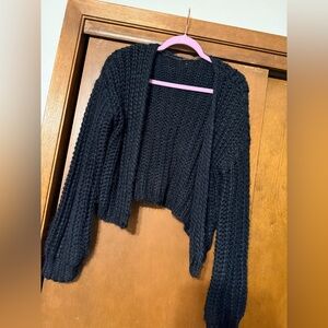 Elegant Black Knit Cardigan
